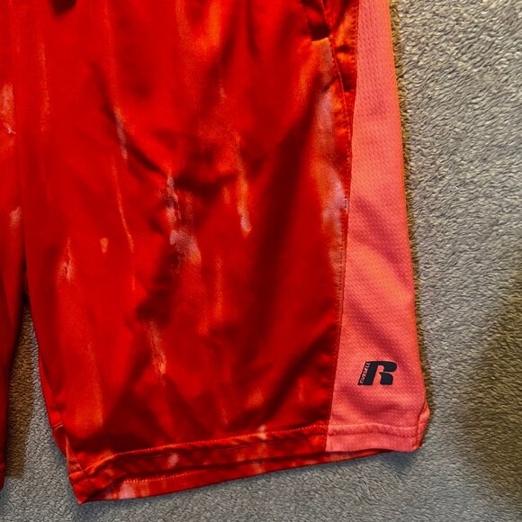 Russell Dri Power 360 2XL(18) Youth Orange Athletic Workout Basketball Shorts - Picture 2 of 8